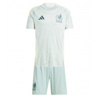 Echipament fotbal Mexic Tricou Deplasare Copa America 2024 pentru copii maneca scurta (+ Pantaloni scurti)